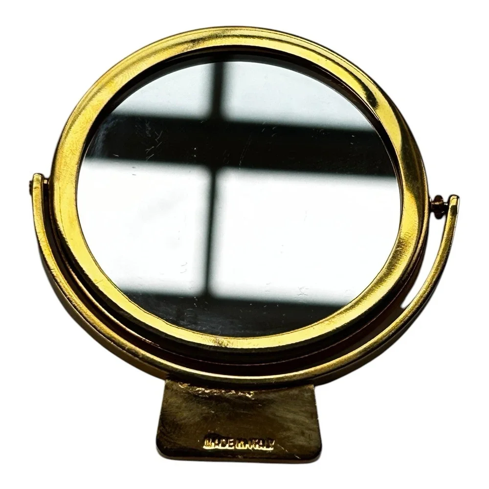 Vintage Gold Tone Judith Leiber Two Sided Compact‎ Mirror